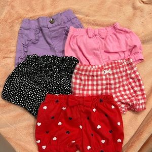 0-3m shorts bundle